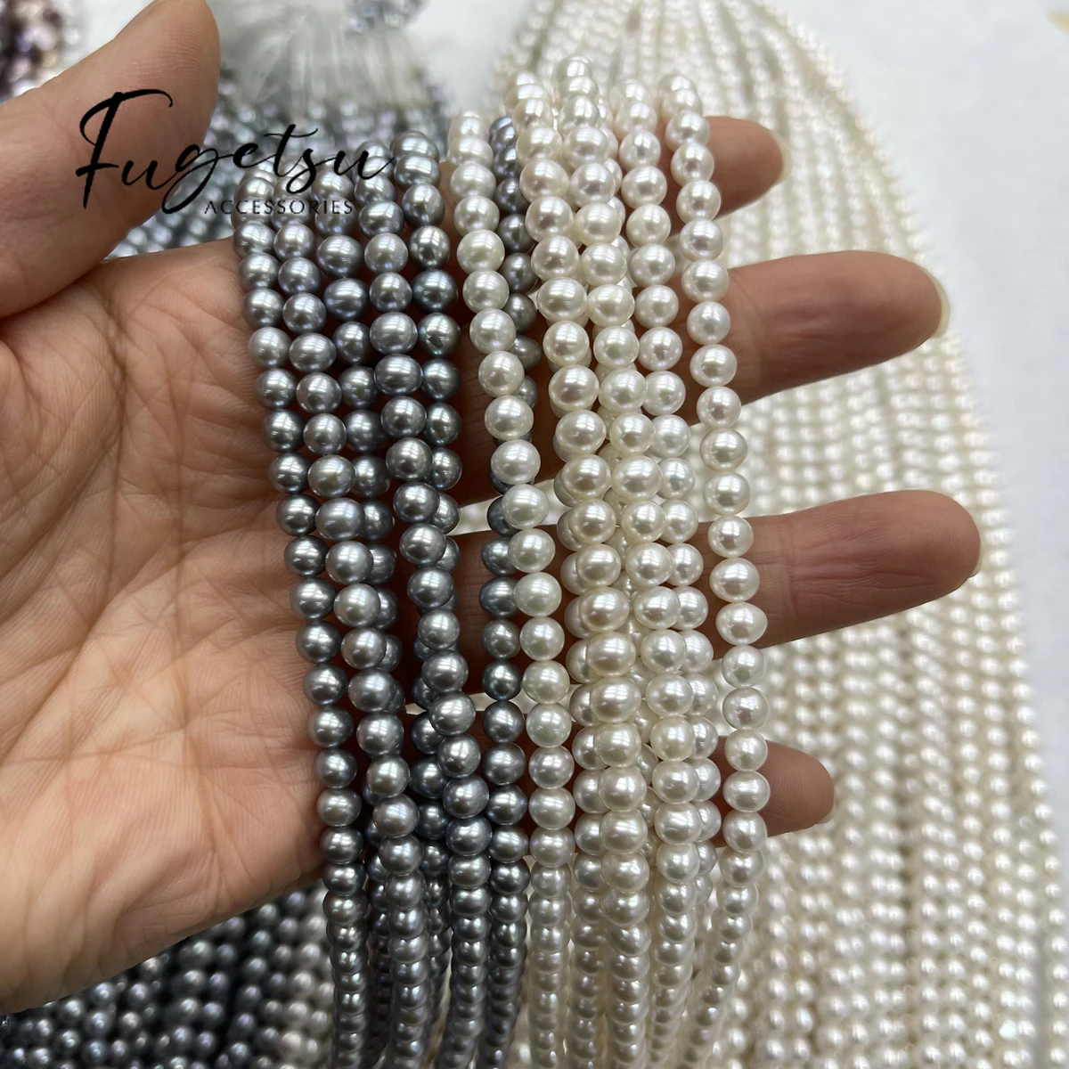 

AA+ 100% Natural Freshwater Pearl 5-5.5mm Potato Pearl Charms for DIY Women Men Necklace Jewelry Making Accessories Daily Gifts