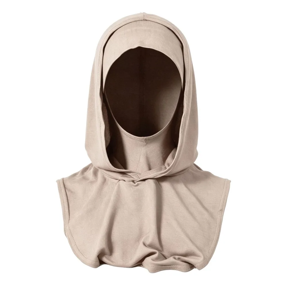 Unisex Solid Balaclava Hat One-Piece Base Headscarf Elastic Wide Edge Neck Protection Hood Outdoor Cycling Sun Protection Cap