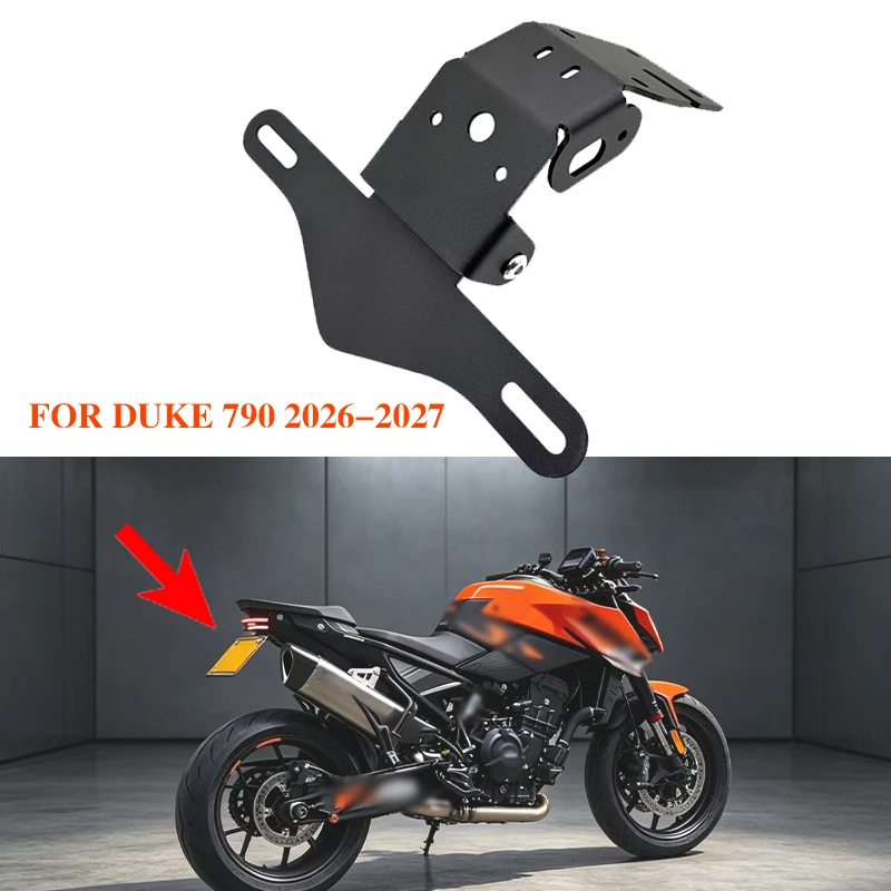 for DUKE 790 Motorcycle Adjustable Angle License Number Plate Frame Holder BracketFIT FOR KTM DUKE 790 2026-2027