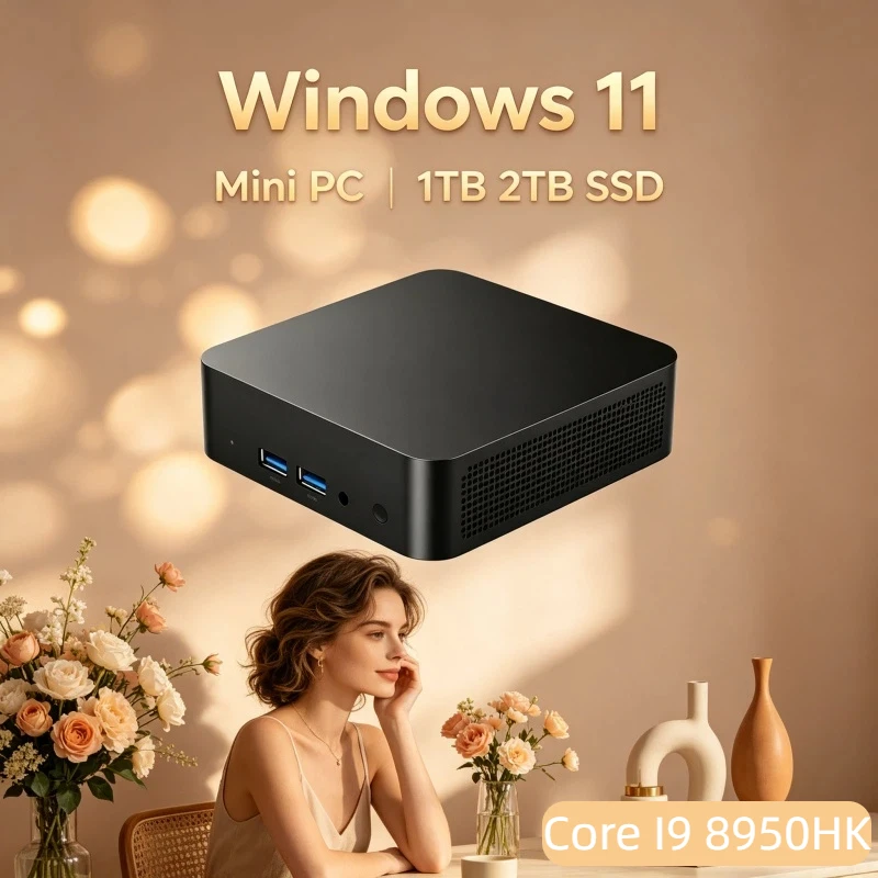 

Bestseller Core I9 8950HK Windows 11 Pro Mini PC 3 Years Warranty 32GB RAM 1TB/2TB SSD WiFi6 BT5.2 4K HD Office Gaming PC