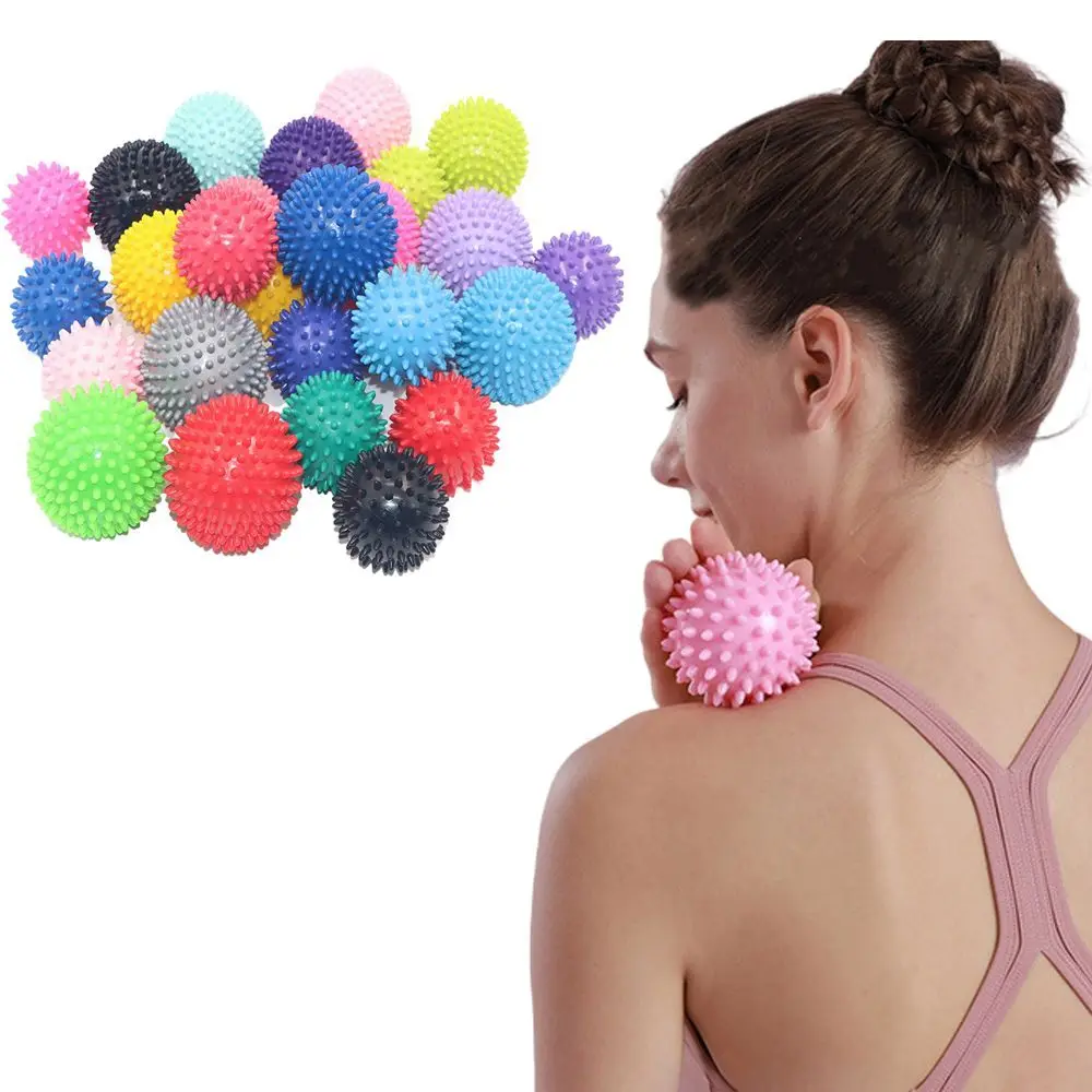 Spiky Massagem Roller Ball para Exercício, Mão Pé Voltar Massageador, Dor Stress Relief, Plantar Reliever, Dor Muscular, Presente