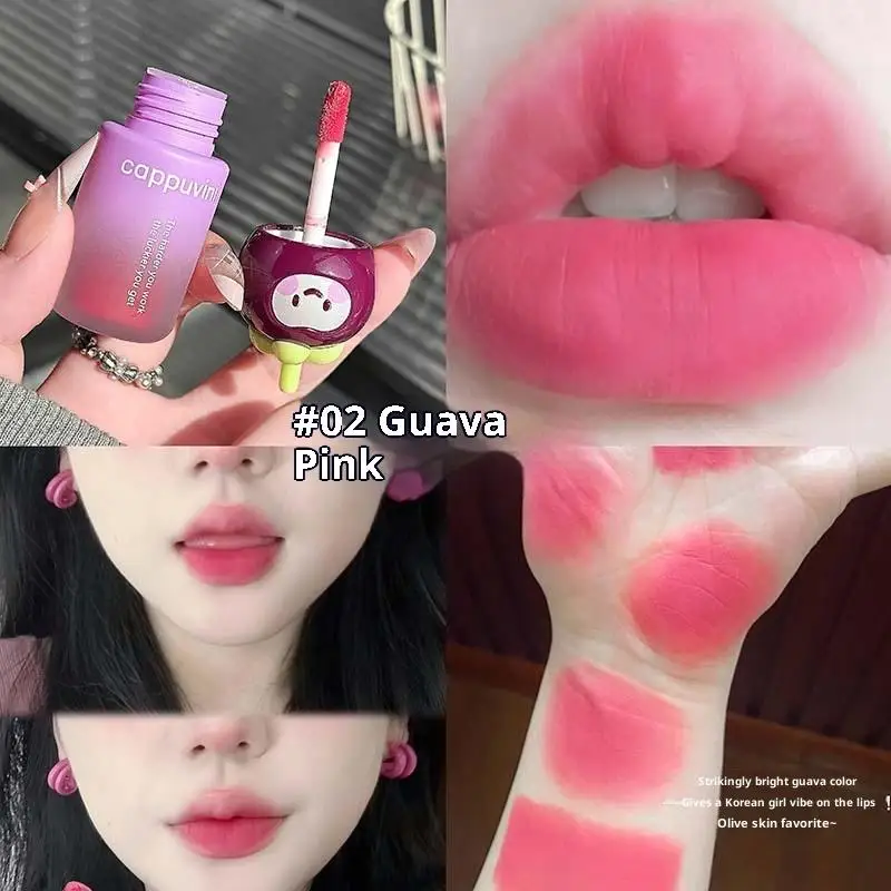 1/2 Pezzi Rossetto Opaco Cappuvini, Effetto Vellutato, Rosso Rosa, Lunga Durata, Impermeabile, Non Appiccicoso, Morbido Trucco, Effetto Nebbia