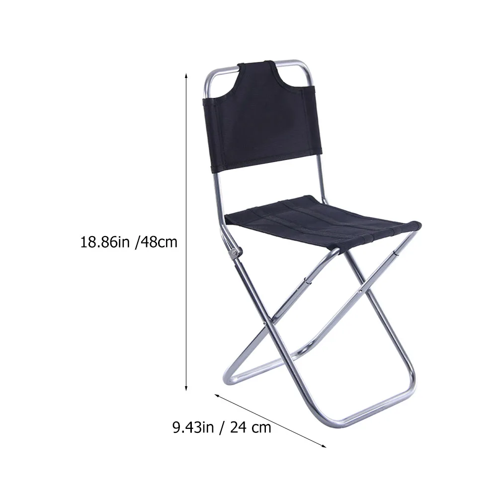 Outdoor Foldable Chair Fishing Folding Stool Aluminum Alloy Back-Rest Chair Camping Folding Stool Outdoor Portable Camping Chair