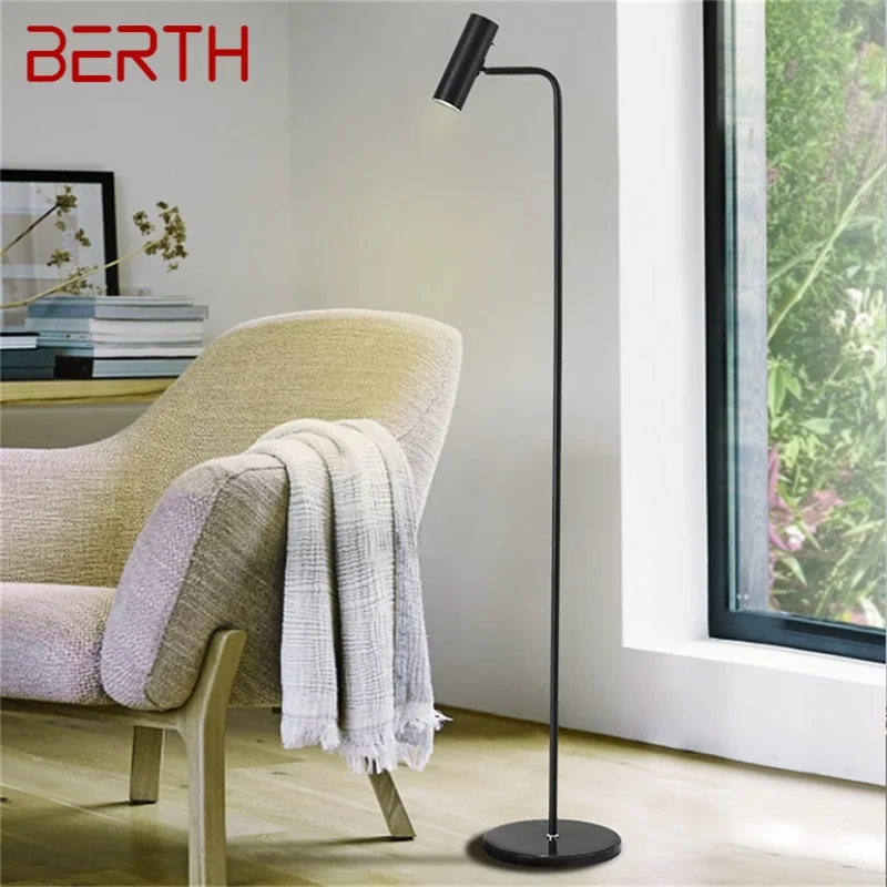 

BERTH Modern Floor Lamp Simple LED Standing Lighting Marble Living Room Bedroom Decoration