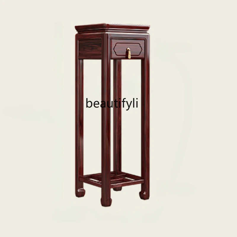 

Storage Flower Stand Balcony Living Room Floor-Standing Flowerpot Bracket Chinese Solid Wood Ornaments Shelf
