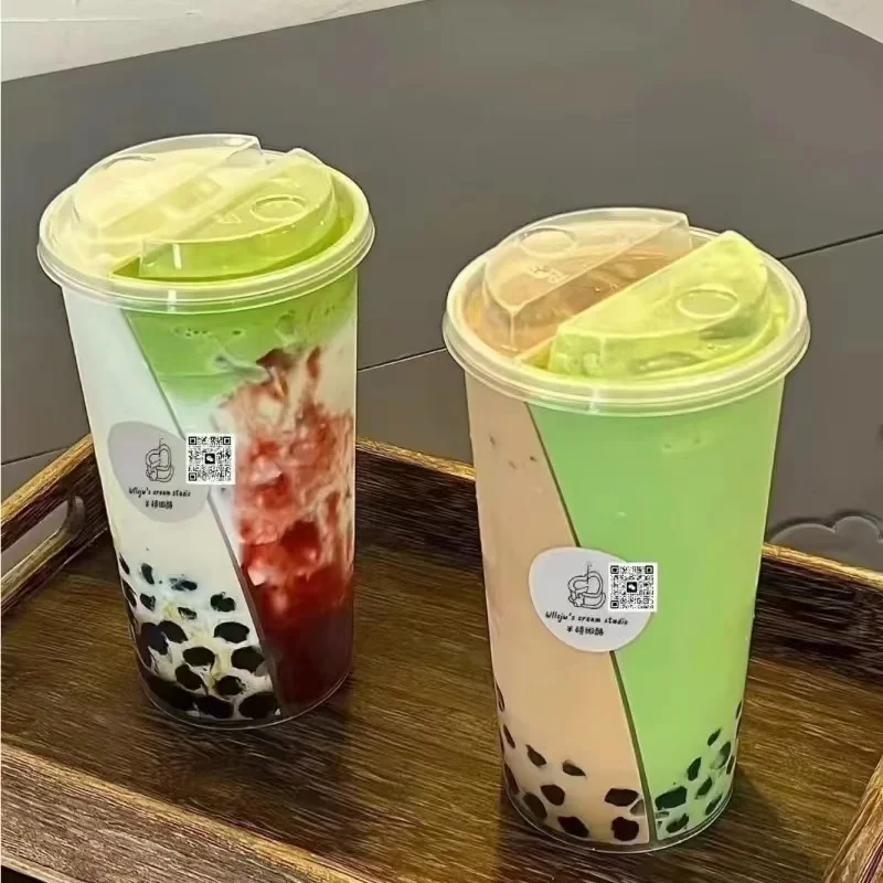 Custom. [Store Hot Sale] Double-Piece Cup Mandarin Duck Milky Tea Cup Thai Two-in-One Internet Celebrity Thickened Couple Double