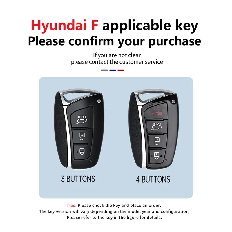 3 4 Buttons Car Key Case Shell for Hyundai Santa Fe Sport Ix45 Equus Centennial Genesis G80 Grandeur Azera 2013-2016 Cover Fob