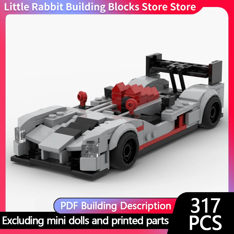 Speed Racing Car Model MOC Building Bricks R15 TDI WEC IMSA Le Mans Modular Technology Children Holiday Gifts Assemble Toys Suit