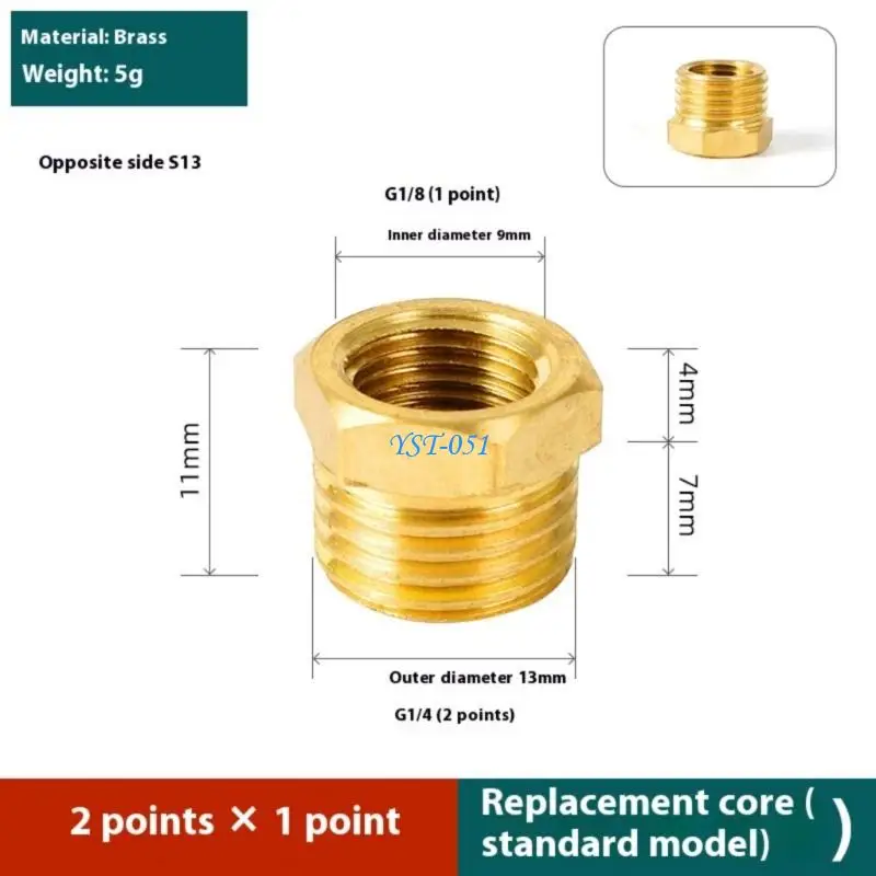 

E15A Direct Thread Reducers Brass Air Fitting High Pressure Corrosion Resistant Bushing