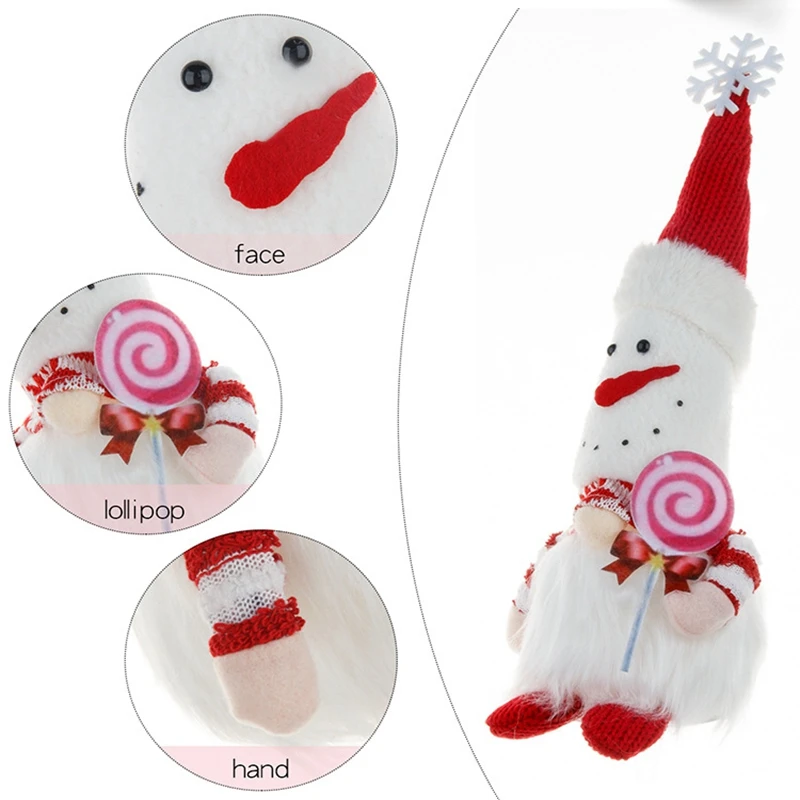 Decorazione natalizia gnomi illuminati bambola di peluche fatta a mano Mini scandinavo svedese Tomte illumina il regalo di festa del giocattolo dell'elfo