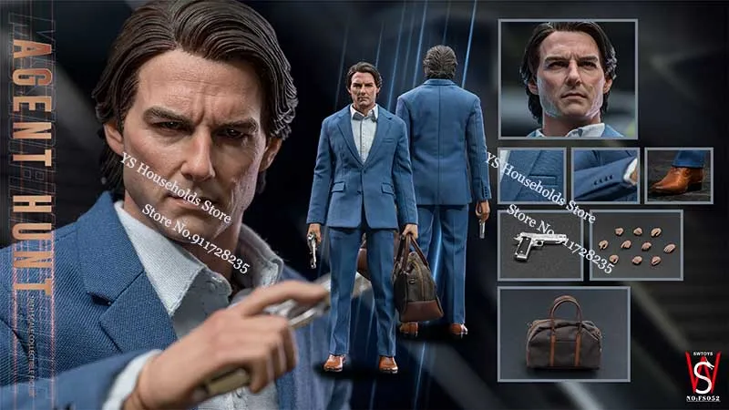 SWTOYS FS052 1/6 Smart Brave Tom Cruise Suit Cloth Man Action Figure Movie Super Agent Delicate 12