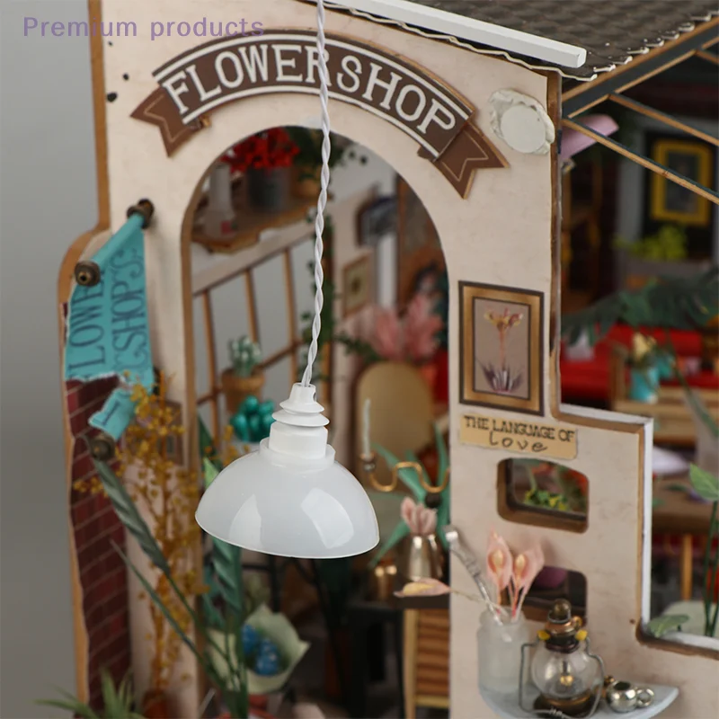 1/12 móveis em miniatura decoração casa de boneca acessórios para casa de bonecas simulação led lustre modelo casa de bonecas