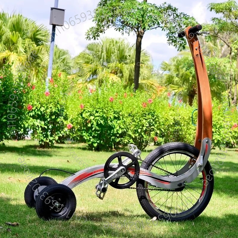 20 Inch Large Wheel Folding Fitness Standing Bike, Full Body Exercise, Half Bike Exercise, Balance Training
