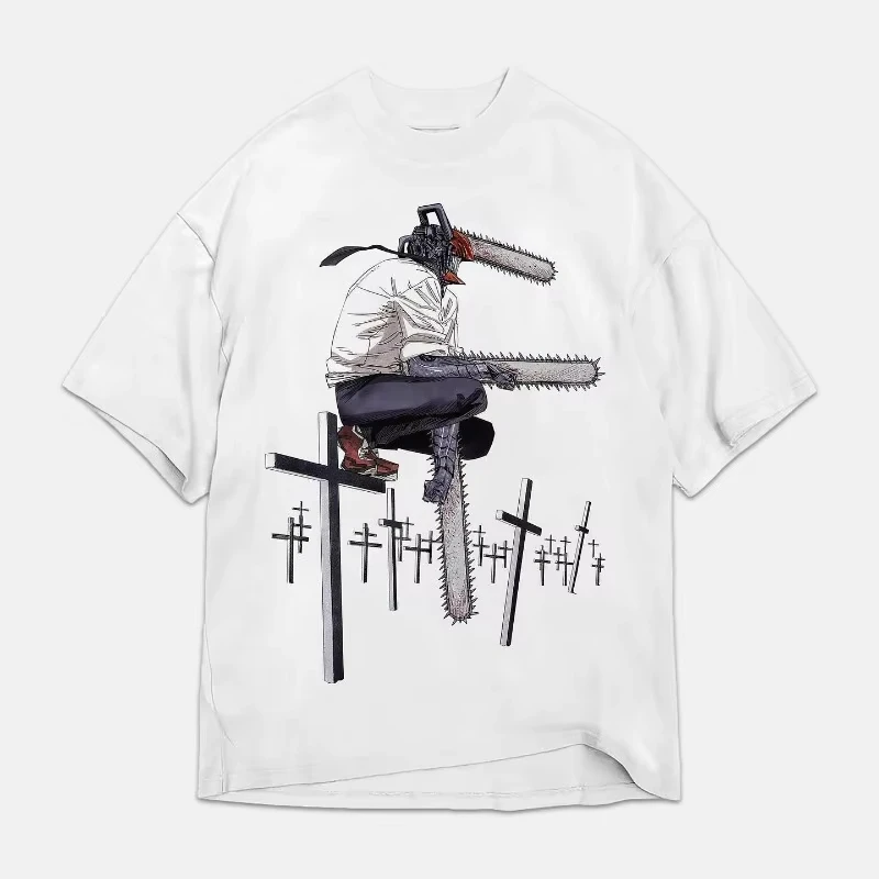 

2025 New Summer Short Sleeves Anime Short Sleeve T-shirt Comfortable Breathable Y2K Graphic T Shirts Men T Shirt Camisetas