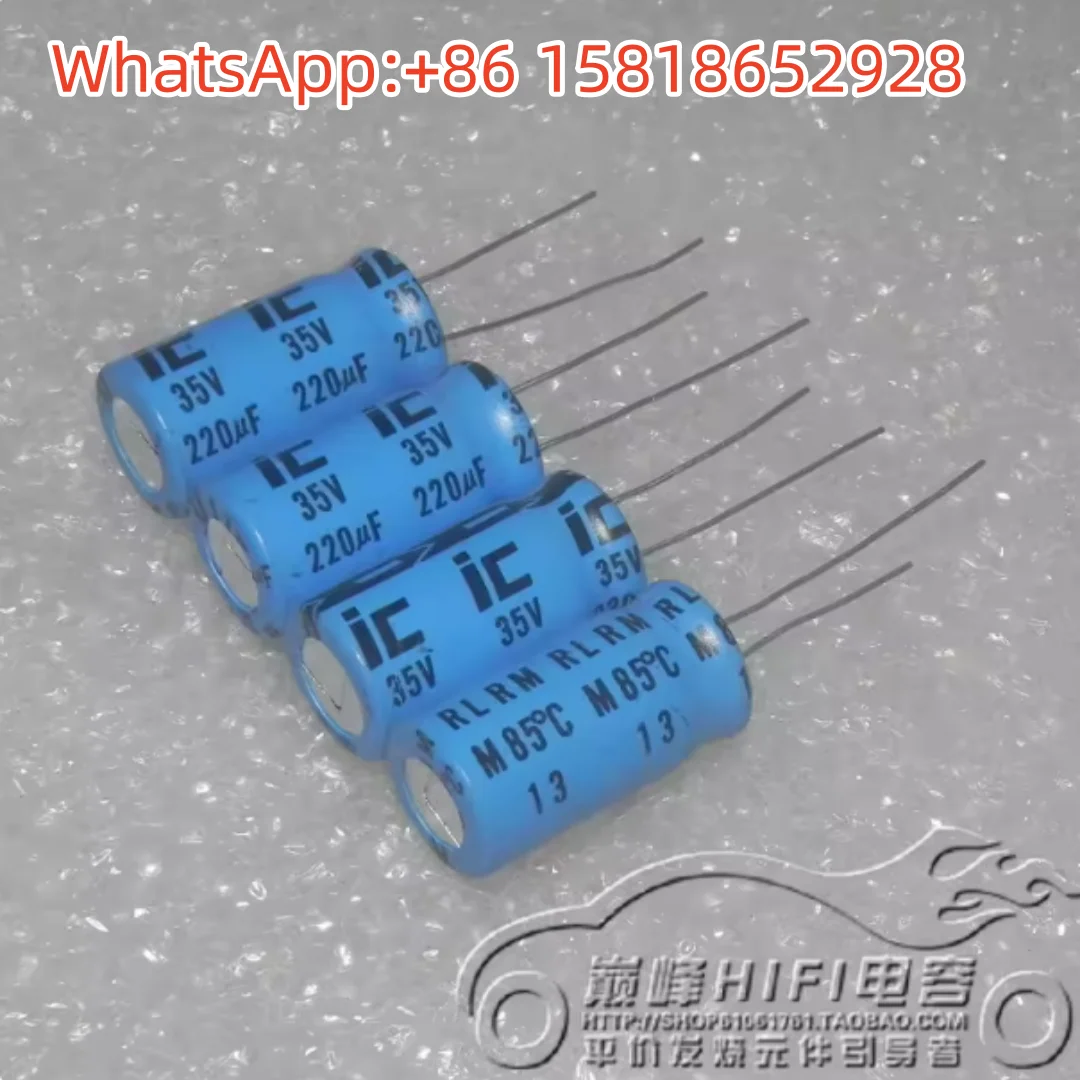 

10 шт. алюминиевых электролитических конденсаторов серии RLRM, 35В 220мкФ, производства US IC Illinois