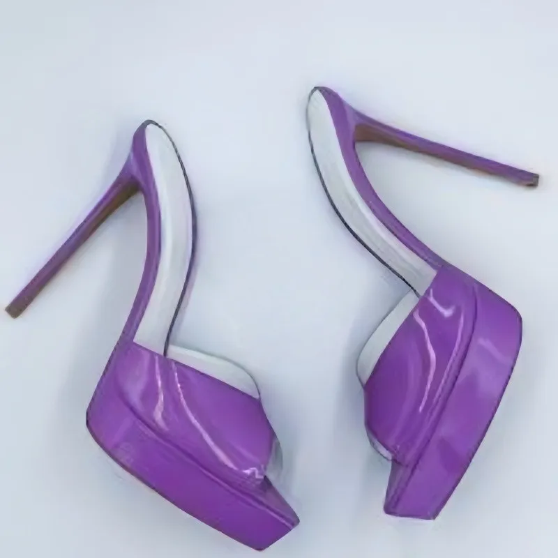 MKKHOU Fashion Pumps New High Quality Handmade Custom Shoes Sexy Fish Mouth Shoes Thick Bottom High Heel Sandals Women's Shoes - view 5