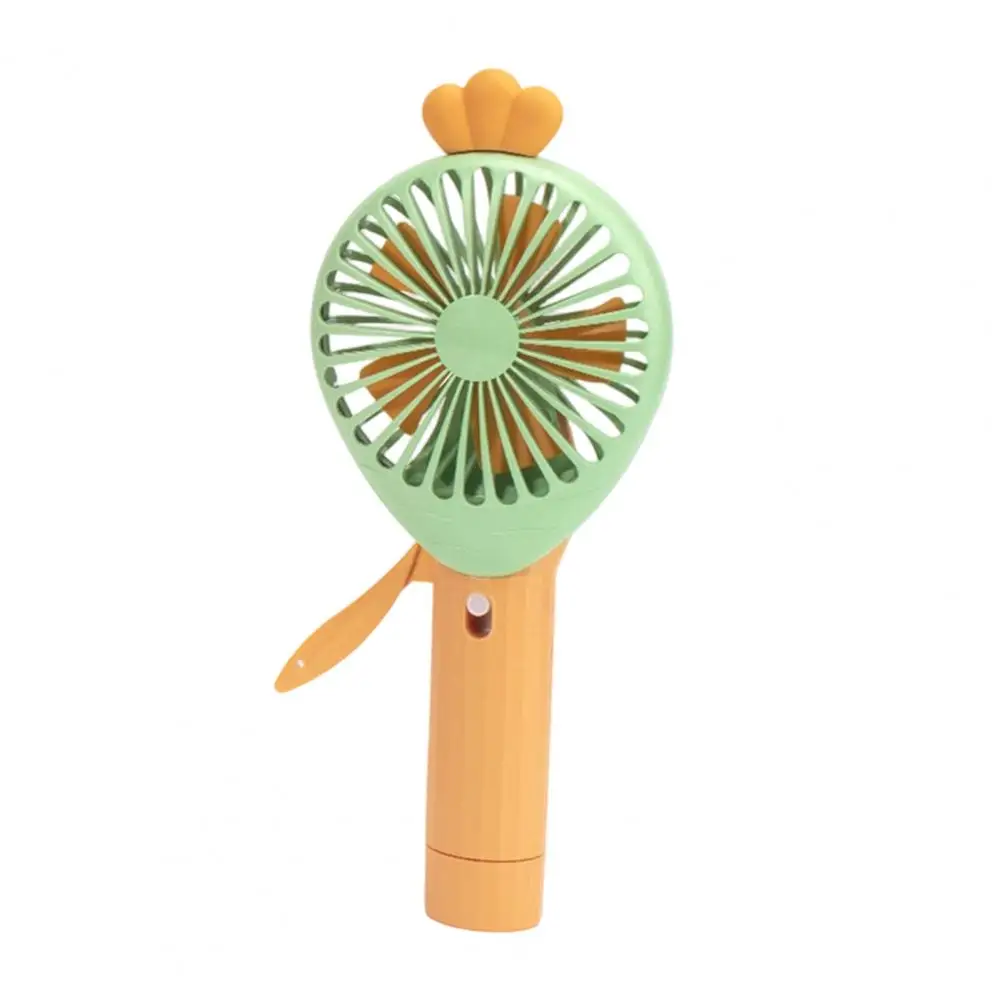 Pineapple Carrot Handheld Fan Press Misting Summer Cooling Fan Lightweight Portable Travel Outdoor Manual Mist Spray Personal Fa