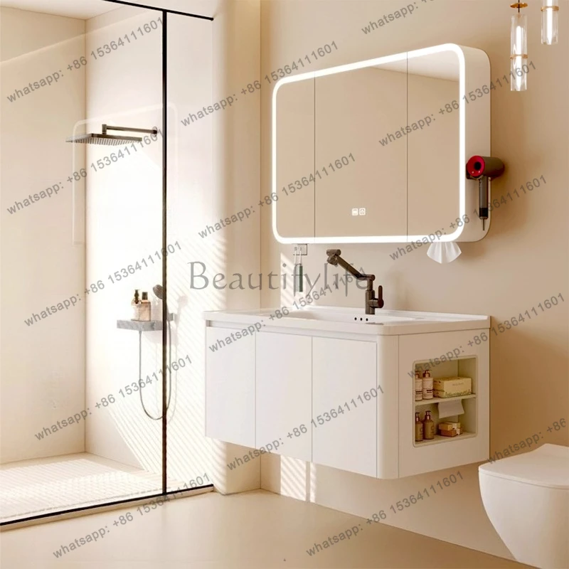 Bathroom Cabinet Hidden Installation Compartment Bathroom Cabinet Storage Toilet Space Saving Bathroom Furniture