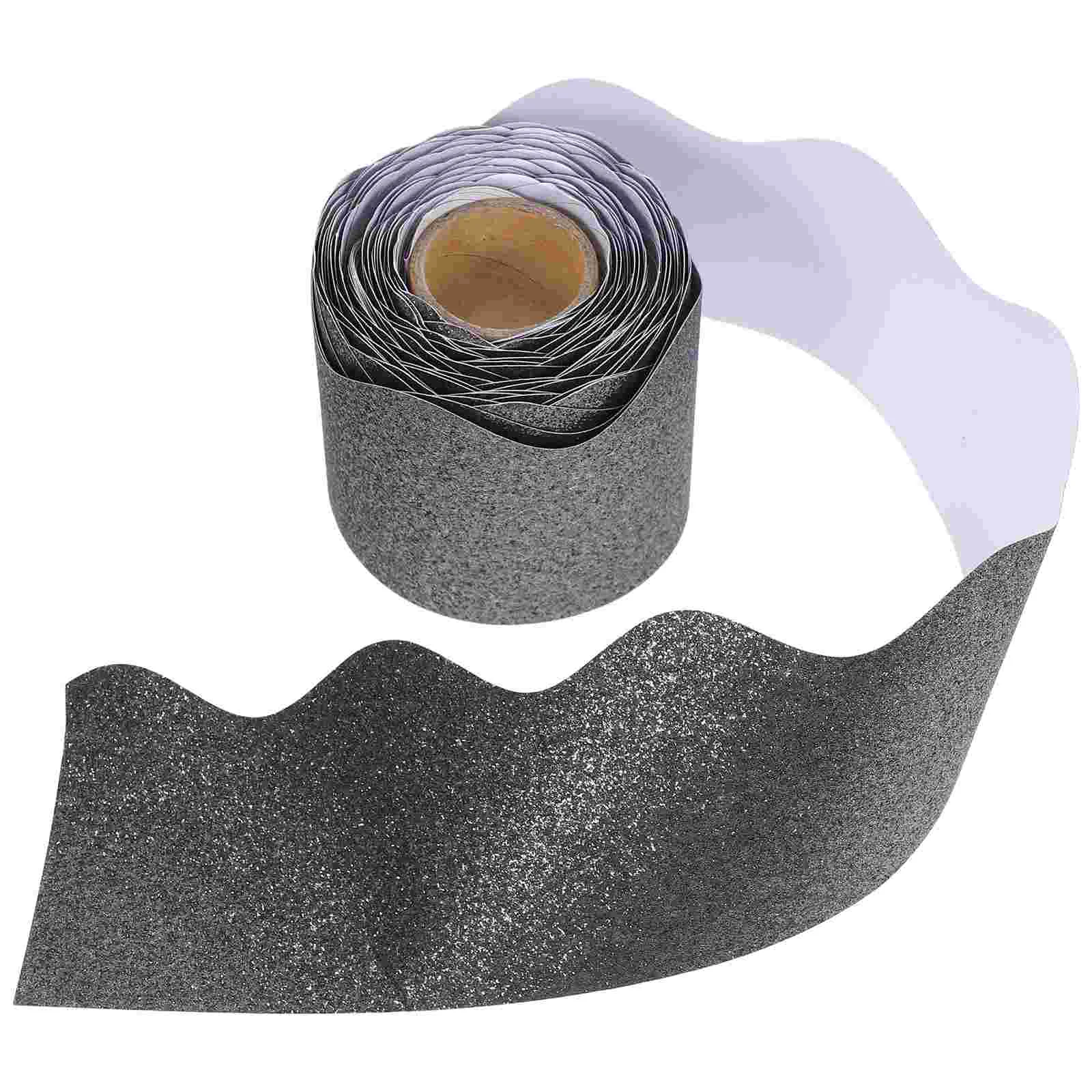 Krijtbordrandsticker Bulletin Accessoire Het kan bewegen Grijs papier Schoolbordstickerstickers