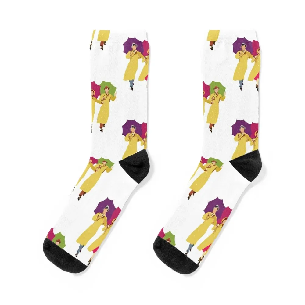 Singing in the Rain Socks cartoon with print Socks Woman Men's