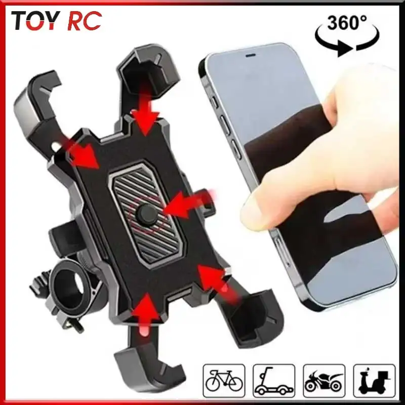 

360°Rotating Bracket For Electric Vehicles Car Mounted Bicycles Navigation Shock Resistant Mobile Phone Holder