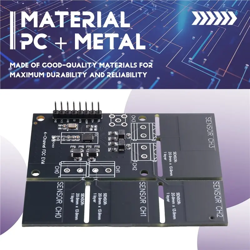 【新製品！a25p】ジェスチャー認識、紙の計数、液面測定用の4点タッチ静電容量式センサーを搭載したfdc2214モジュール