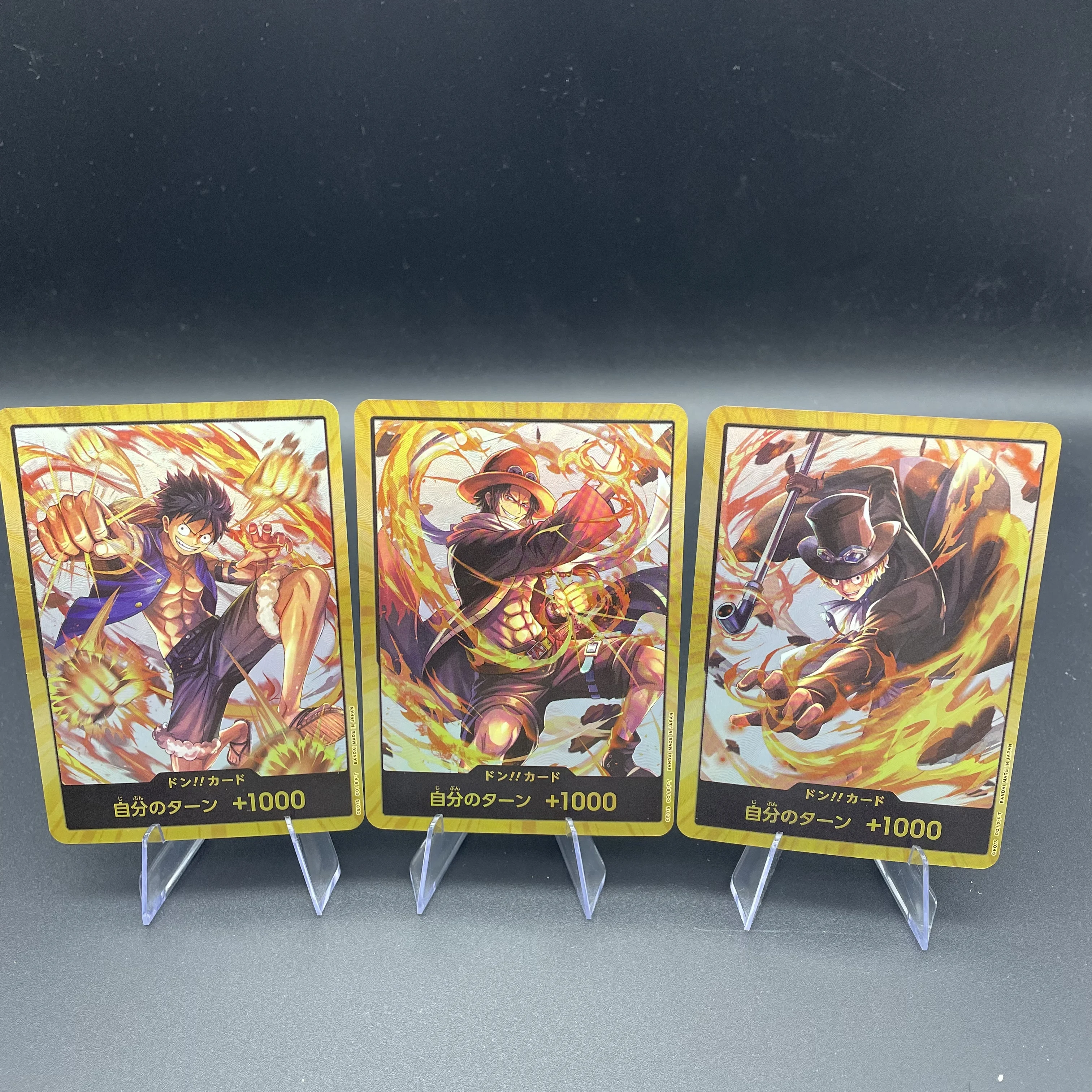 بطاقة تجميع ذاتية الصنع Opcg Stc-13 The Three Brothers Monkey D. Luffy Portgas D. Ace Sabo بطاقة تجميع الملمس هدية #1