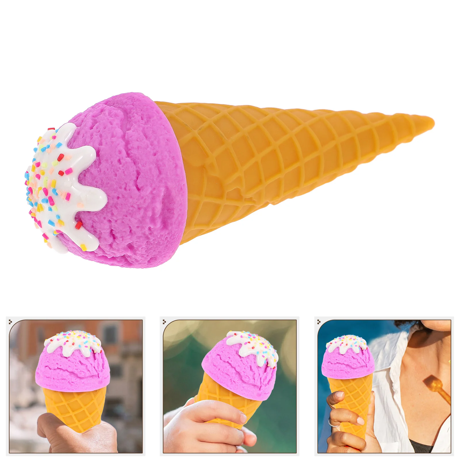 Ice Cream Model Figurine Cake Toy 1530X540X540CM Cone Decor Prop Artificial Decoration Summer