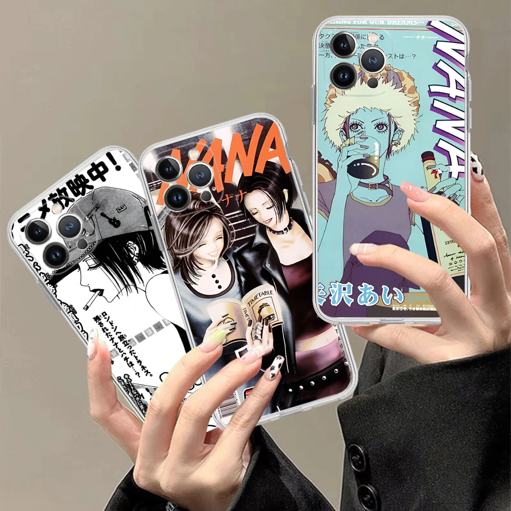 

Anime Nana Osaki Line Phone Case For iPhone 16 15 14 11 12 13 Mini Pro XS Max Cover 6 7 8 Plus X Funda Shell