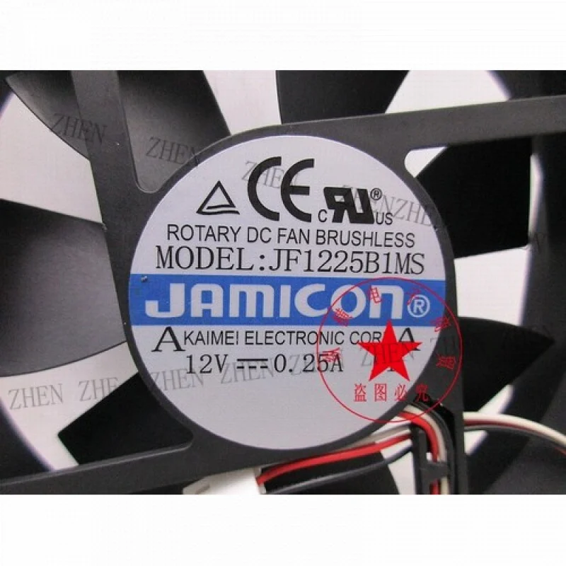 Y JF1225B1MS 12V 0.25A 12025 12CM 3-wire cooling fan