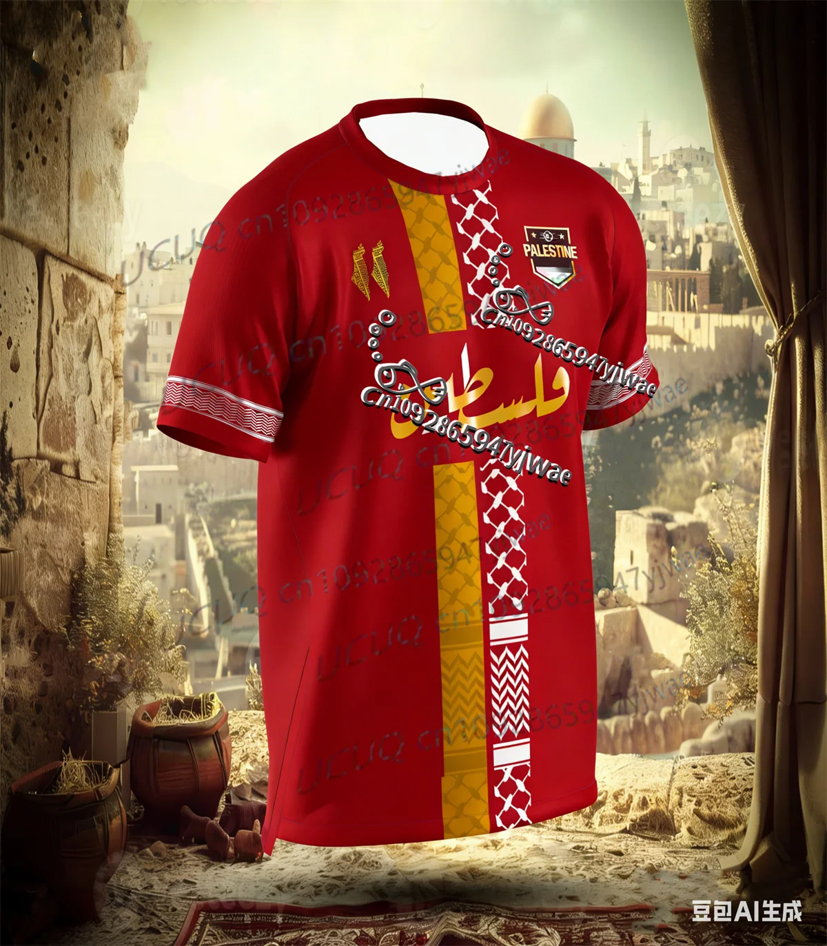 2026 Latest Palestine Football Jersey Fast Drying Breathable Sportswear Short Sleeve Fitness Training Tee Summer Men's T-shirt
