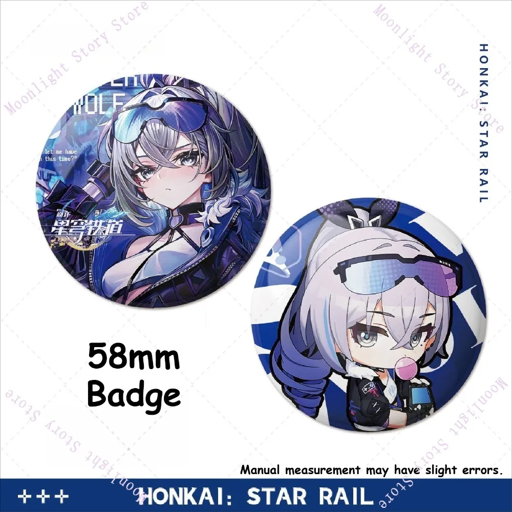 Honkai Star Rail Silver Wolf - 6-częściowy zestaw kolekcjonerski anime, urocze postacie chibi, gadżety dla graczy i fanów, niezbędny prezent.