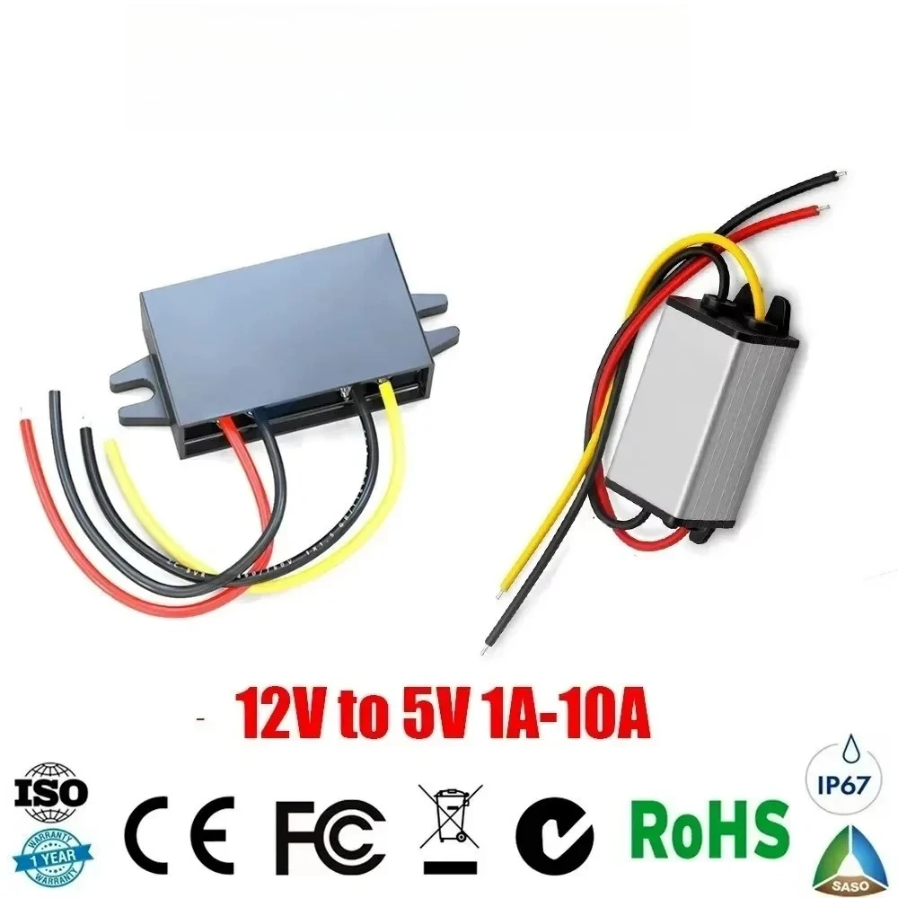 DC 12V 24V to 5V 12V to 5V 1A 3A 5A 8A 10A Step-down Module Power Converter 5Volts Voltage Reducer Buck Voltage Converter CE