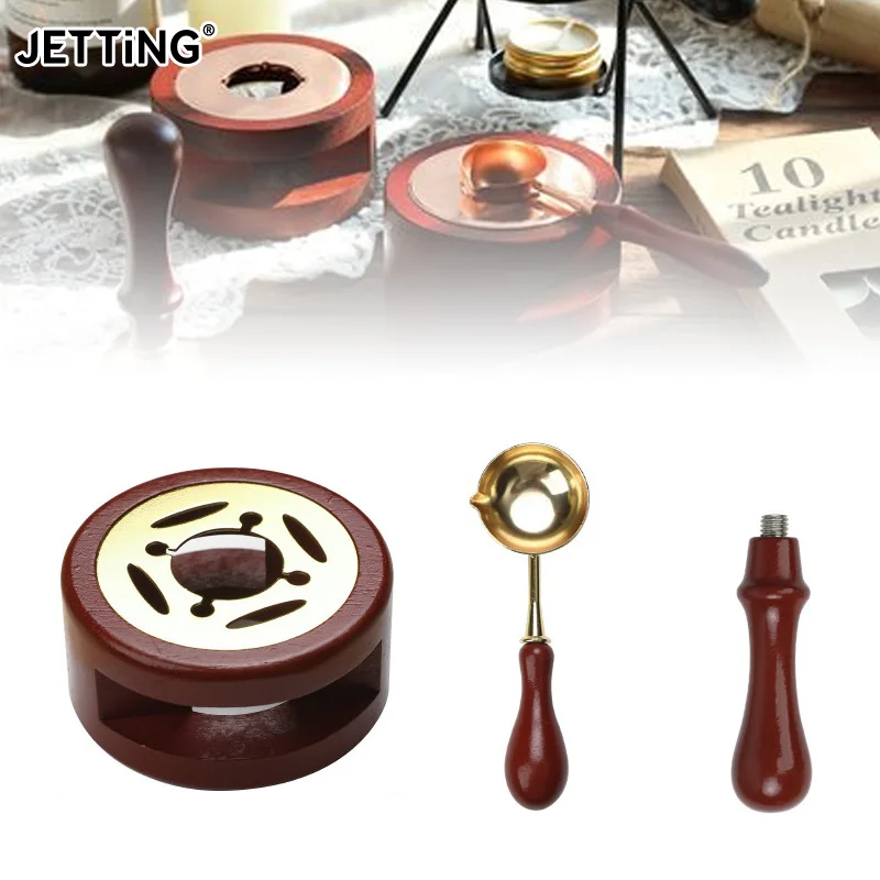 Wachs Siegel Stempel Set Lack Ofen Massivholz Herd Feuer Farbe Siegel Liefert Wachs Löffel Siegel Wachs Schmelztiegel Handwerk Liefert