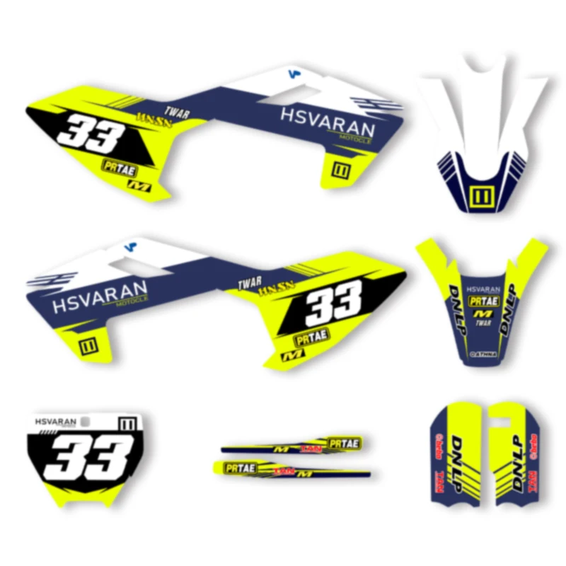 

SPACE Custom Team Мотокросс Графика Фоновая наклейка для Husqvarna 2016 2017 2018 2019-2023 TC65 Наборы наклеек