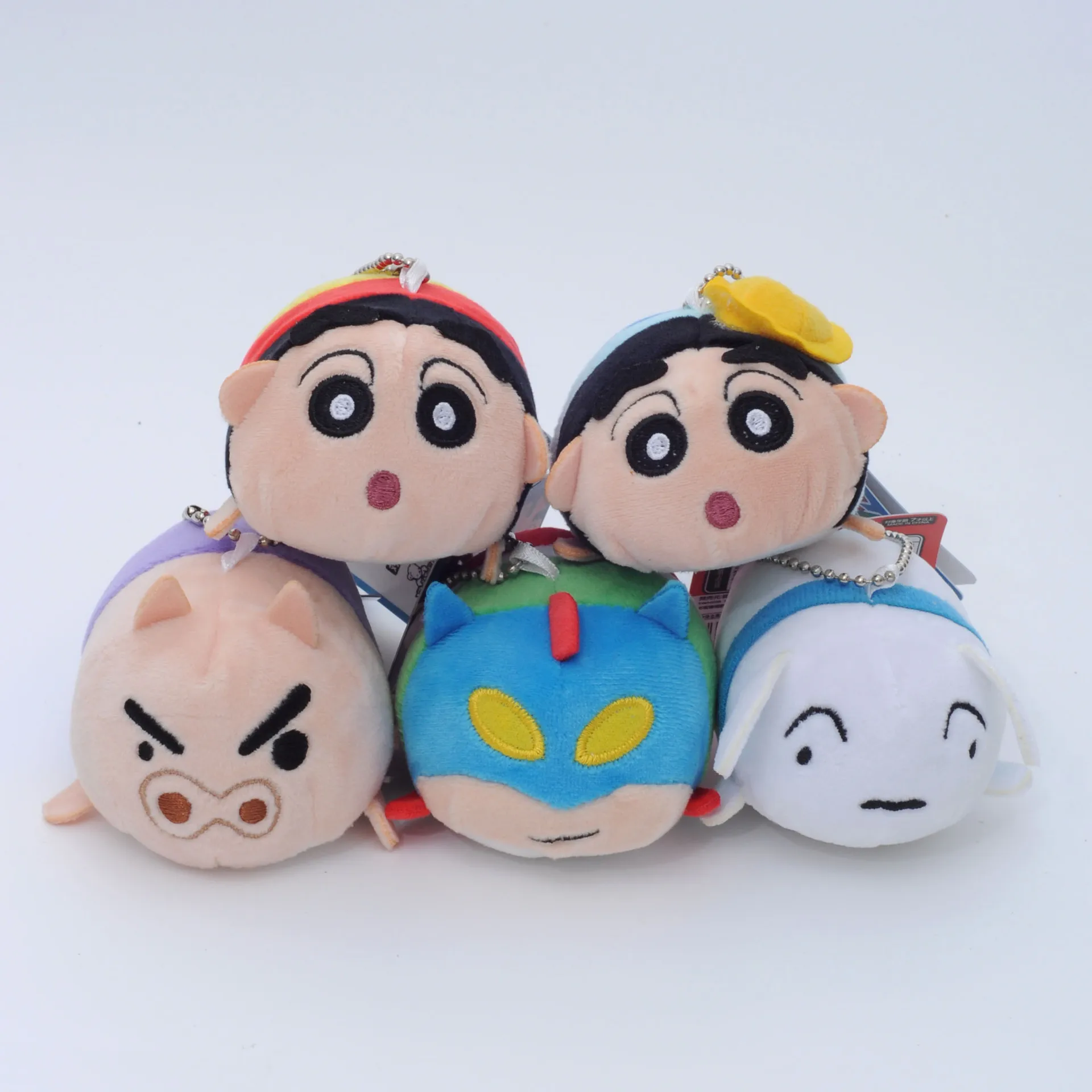 Bonito crayon shin-chan figura chaveiro mochila mochila pingente acessórios decorativos boneca para crianças amigos presentes