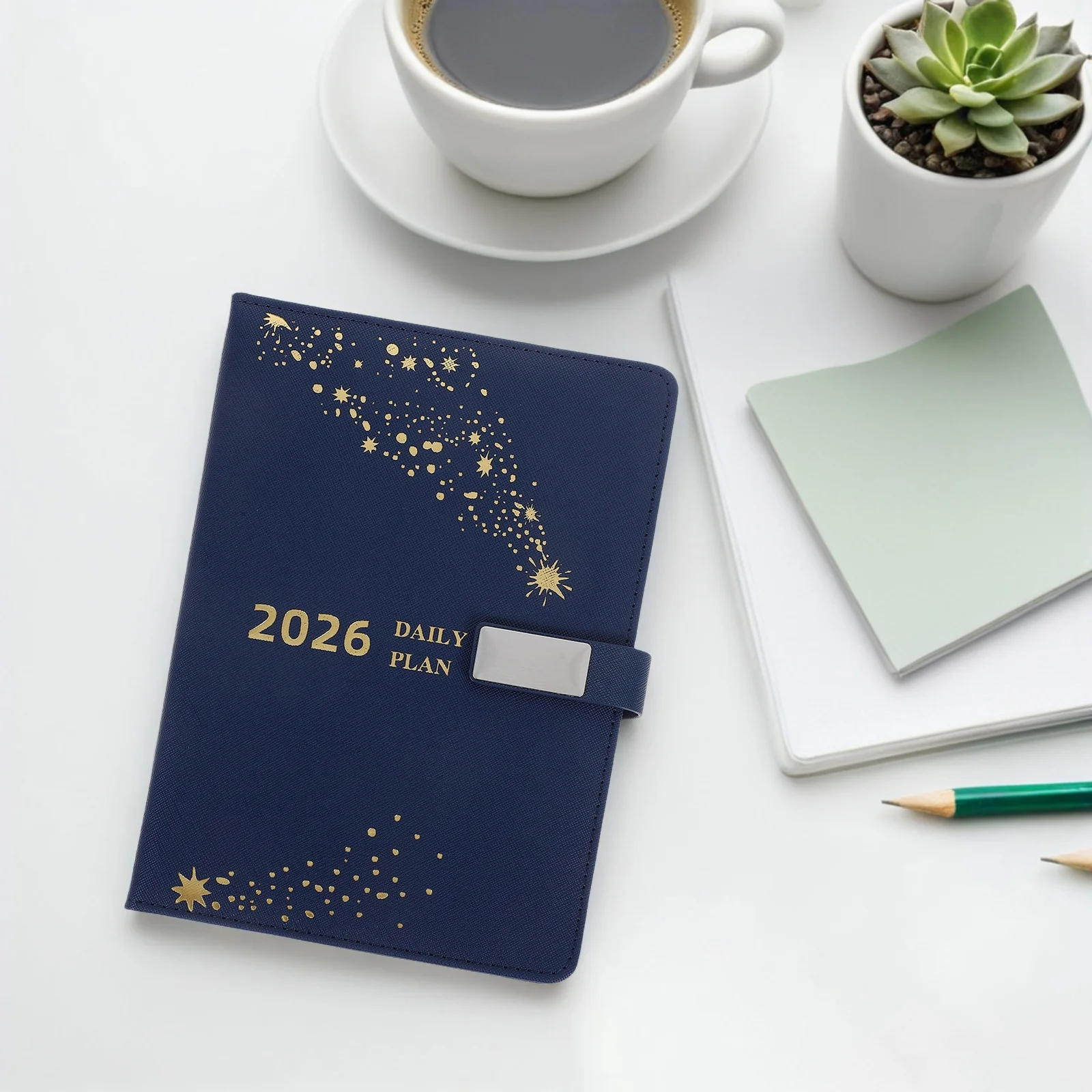 Daily Planner: A5 2026 Diary For Women Weekly Monthly Organizer Pu Cover Notebook Calendar Schedule Book Stationery