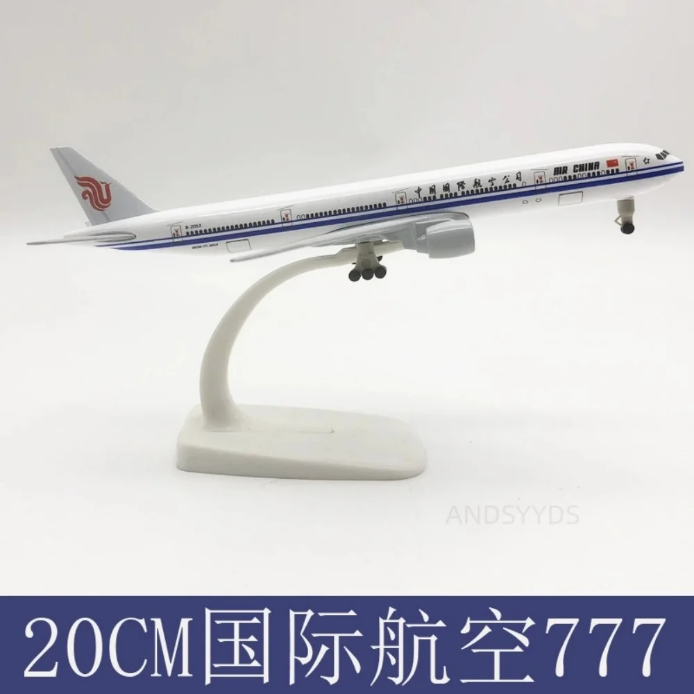 20cm B777 Air China Diecast Metal Airplane Model Kit with Stand＆Wheel for Adult Aviation Enthusiasts Gifts or Desktop Display
