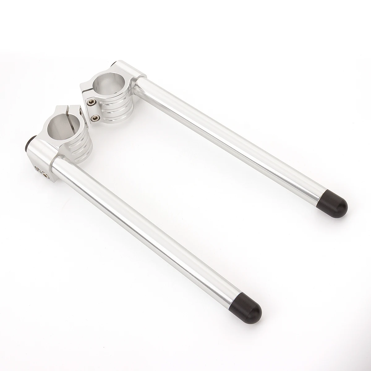 Silver Motorcycle CNC Clip-ons Clip Ons Handlebar Handle Bar Fork Tube Cafe Racer 31 33 35 36 37 38 39 41MM 43mm - 55mm Aluminum