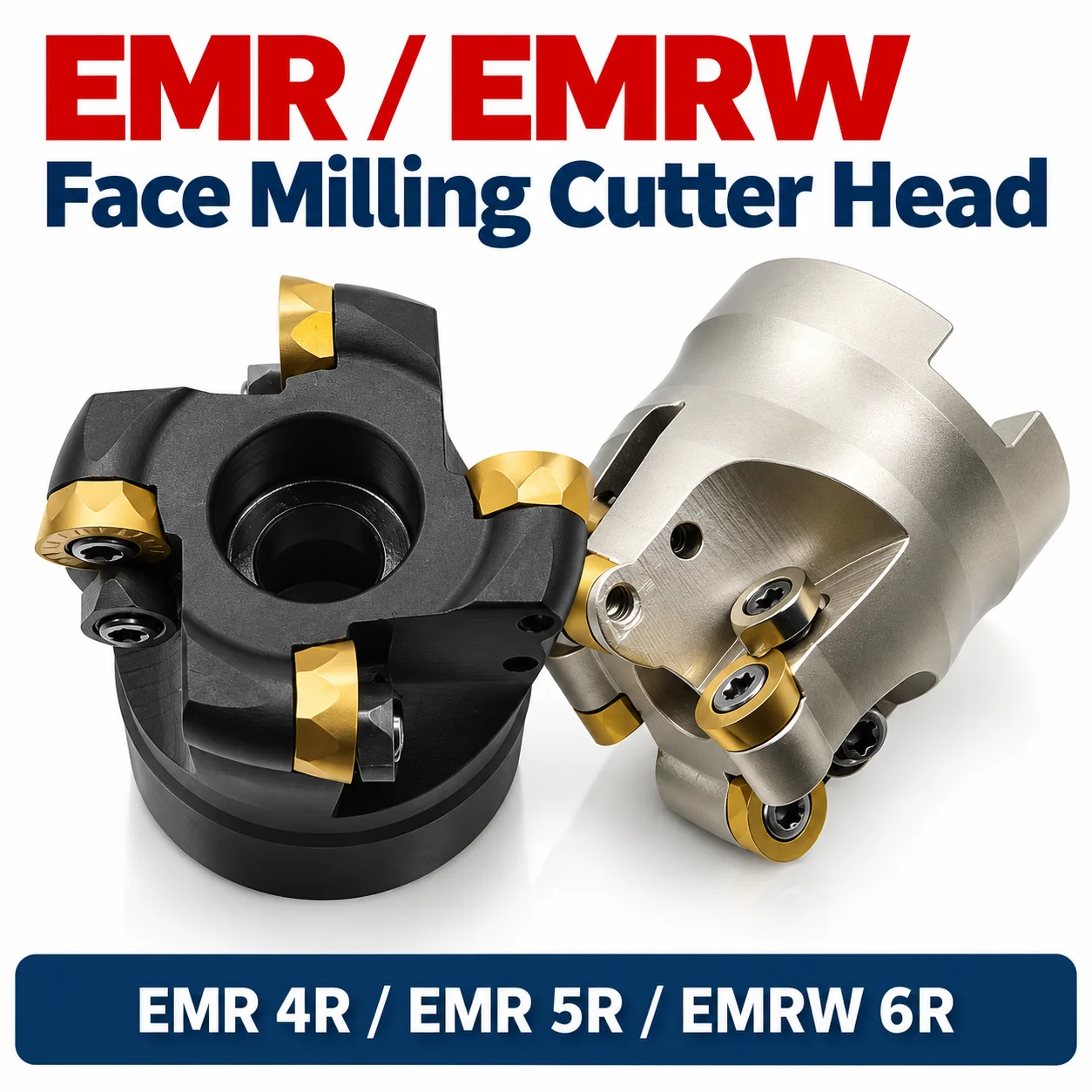 EMR TRS EMRW 50 63 80mm Indexable Face Mill Cutter Head for RPMW1003 RPMT1204 Inserts FMB22 FMB27 CNC Milling Tool Holder