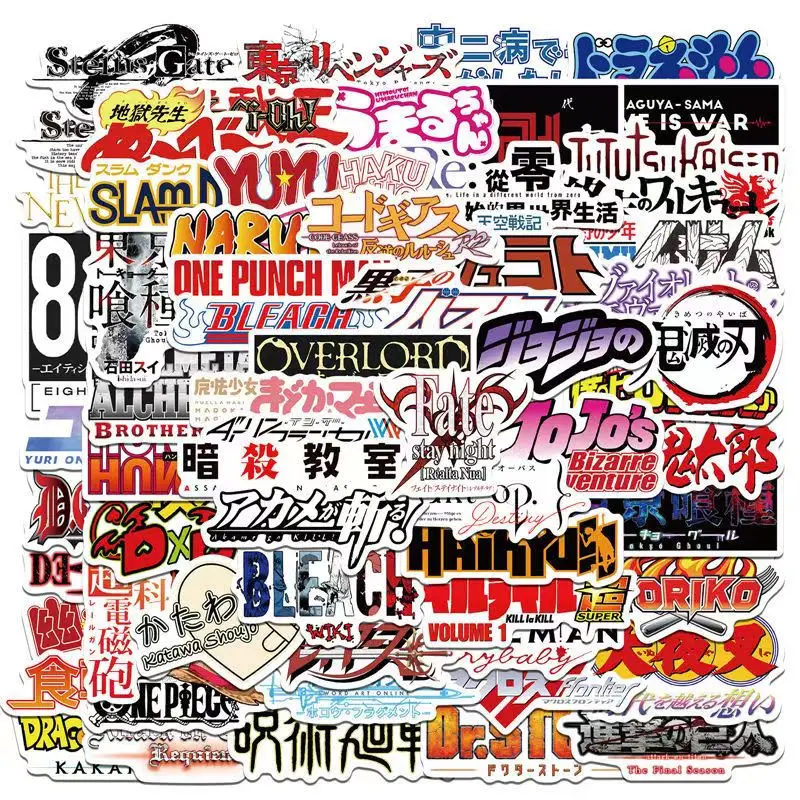 Cartoon Animation Logo Sticker Graffiti Stickers DIY Notebook Skateboard Phone Case Decoration Stickers Kids Toy Decals Stickers