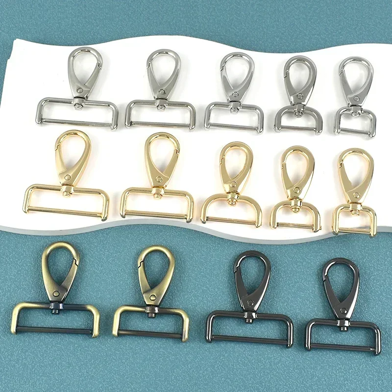 5Pcs 13-38mm Bag Strap Repair Metal Hook Buckle Detachable Swivel Lobster Clasp Pet Collar Webbing Trigger Clips Snap Clamp