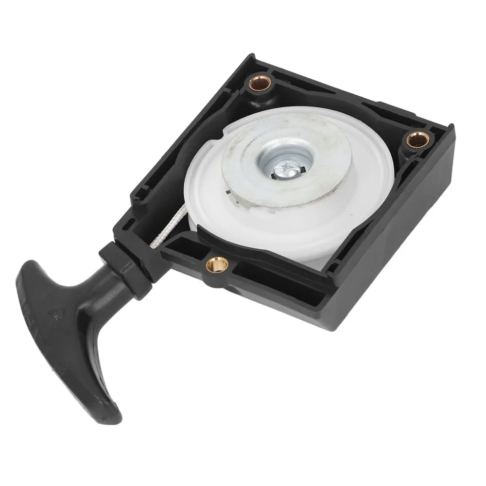 Black Recoil Pull Starter Wheel Core Plastic Pull Starter Assembly Thick Housing Aluminum Gasket for TH43 TH43D TH48