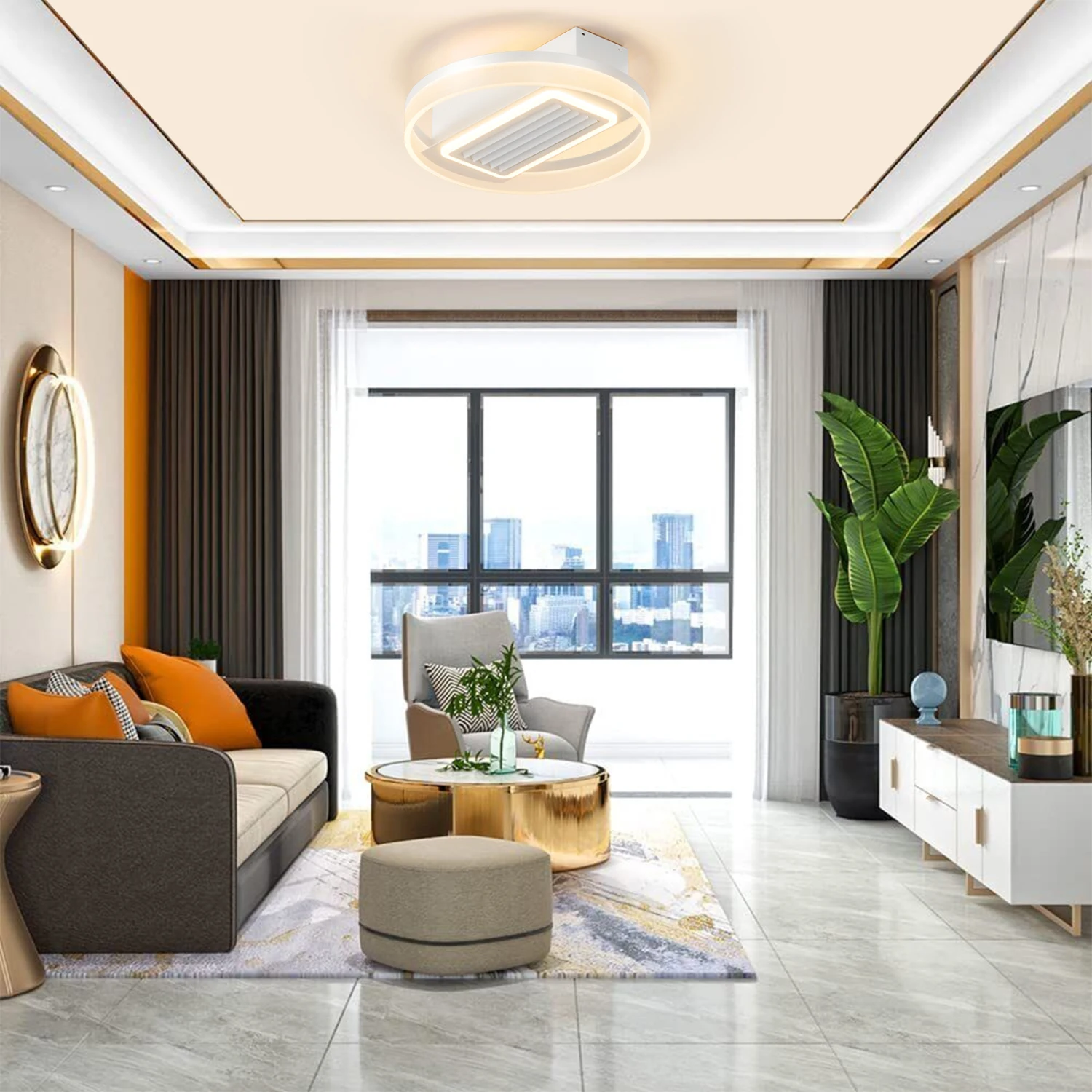 Lámpara de ventilador sin aspas con luces LED regulables - Expert de título de Amazon