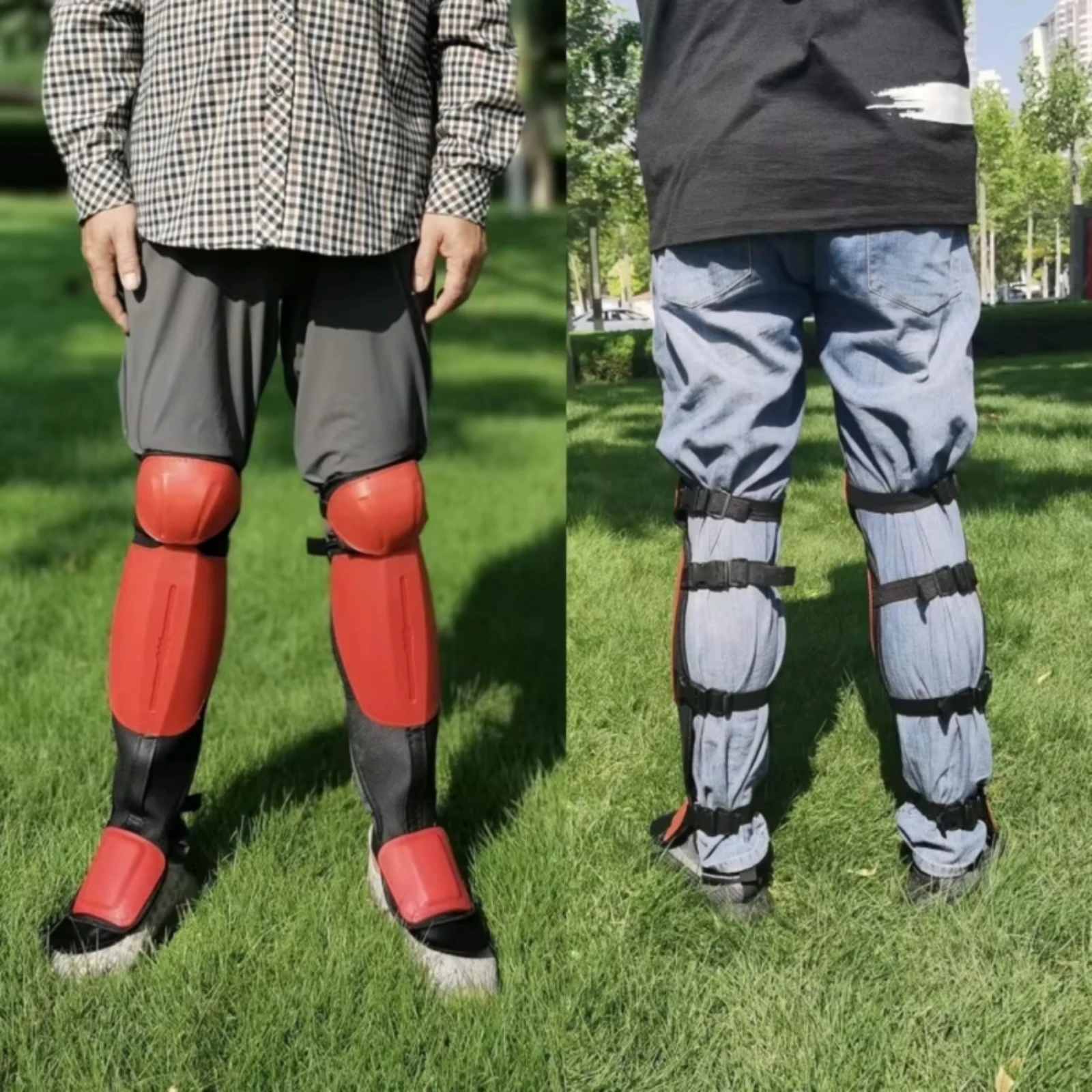 Lawn Mower Leg Guards Adjustable Leg Guards with Straps Trimmer Gaiters Shielding Shield Contoured for Landscapers, Yard Work