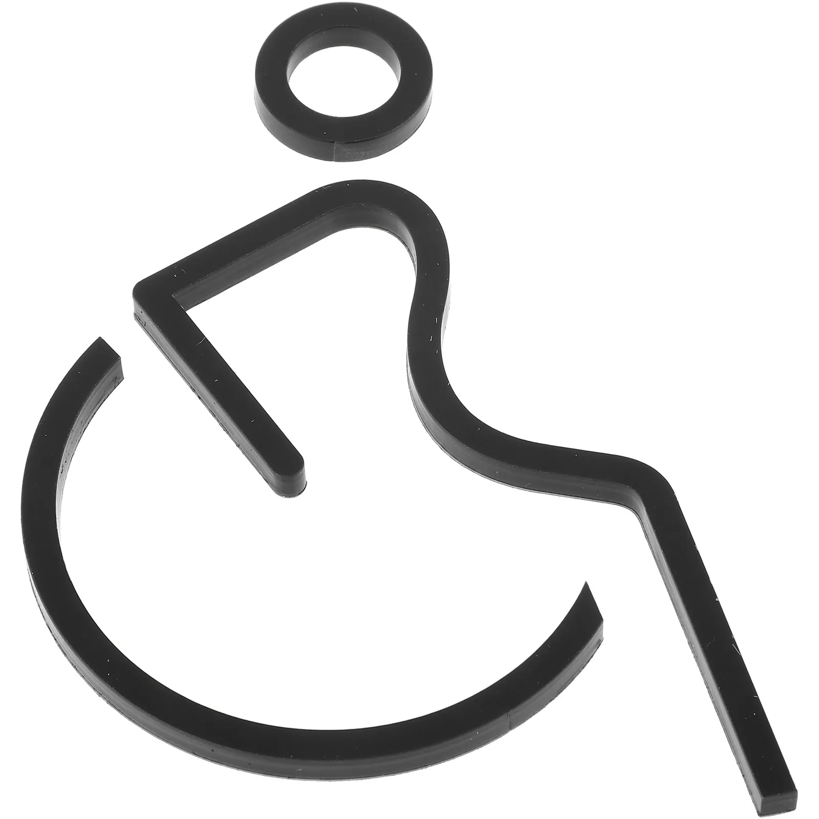 Wheelchair Accessibility Sign Sticker for Bathroom Toilet Elevator Door Heavy Duty Scratch Resistant