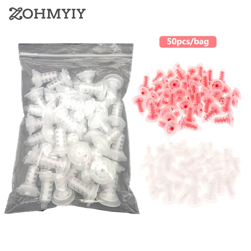 

50pcs Dentistry Material Dental Dynamic Mixing Tips Impression Nozzles Dentist Silicon Rubber Head Pentamix Mixing Machine