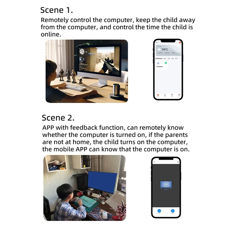 TUYA Smart Computer Power Reset Switch Wifi Computer On/Off Switch Module APP Control Timer/Voice Control Relay Module