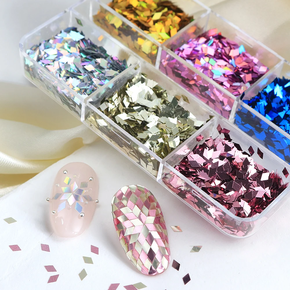 Rhombic Glitter Flakes Resin Filling Sparkly Diamond Rhombus Sequins for Silicone Mold Resin Fillers DIY Jewelry Making Supplies