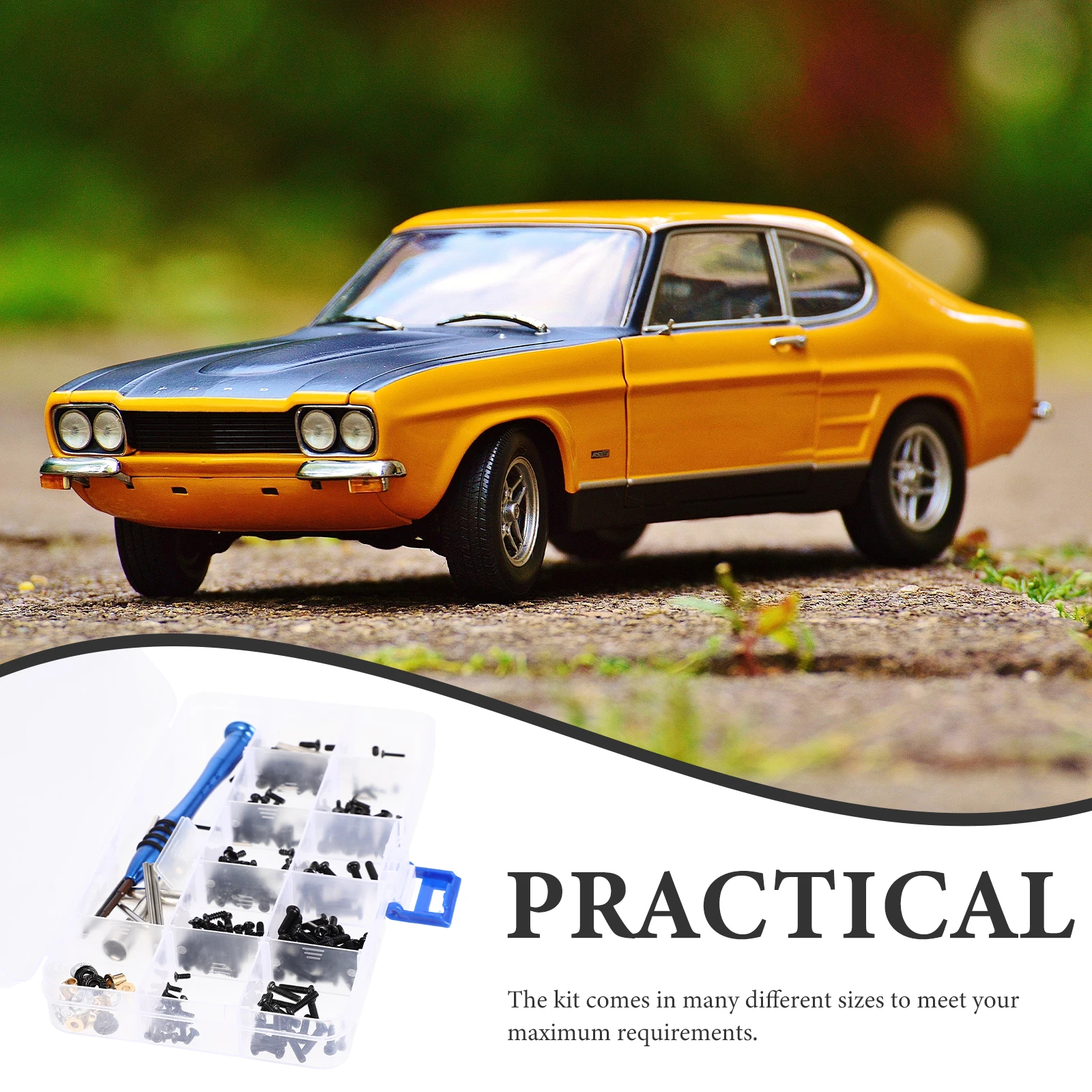 

1Set Remote Car Screw Kit Professional Multi-Size Aluminum Alloy Wear-Resistant Repair Screws Accessories Replaceable